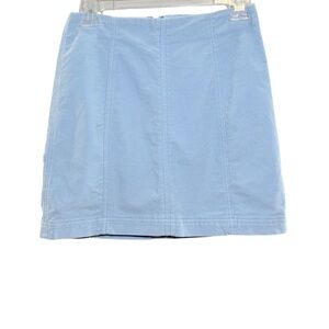 Free People Women’s Sky Blue Corduroy Pencil Mini Skirt, Size 4